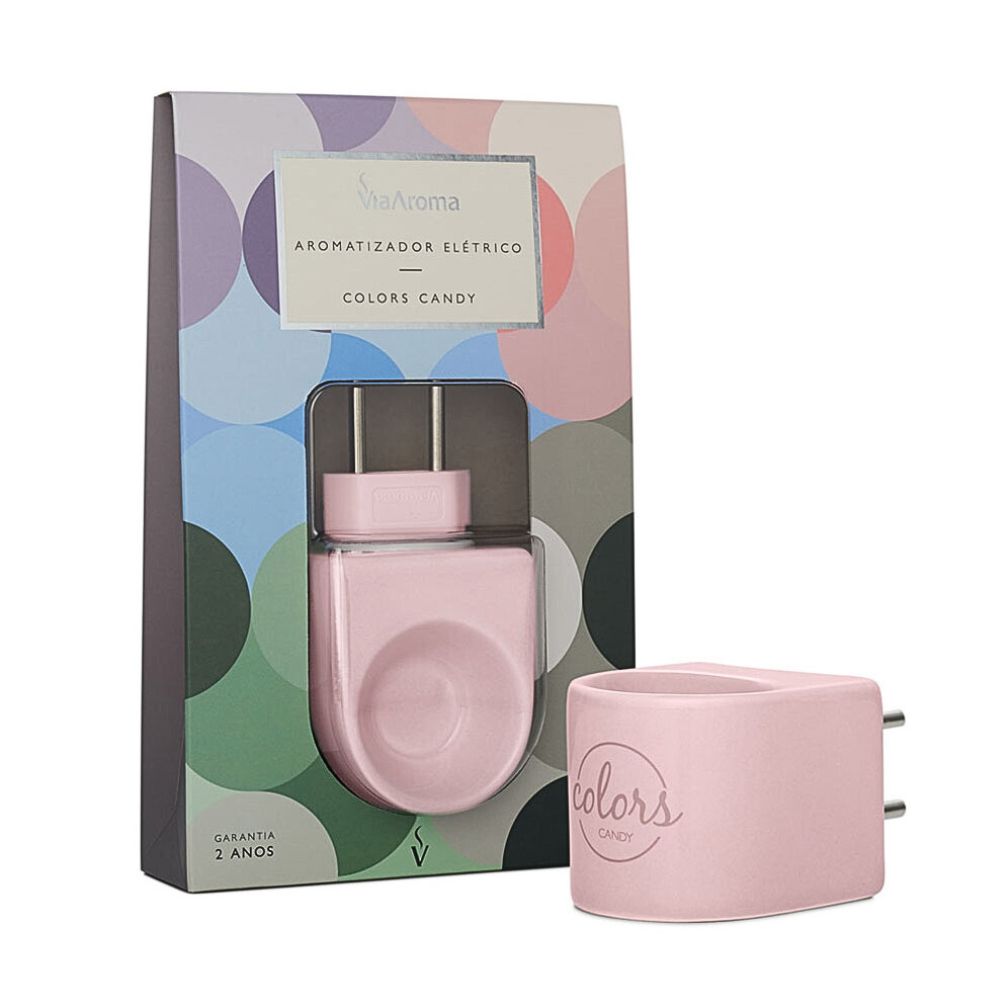 Aromatizador Elétrico Bivolt Colors Candy Rosa Via Aroma