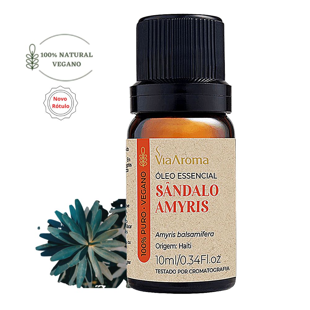 Óleo Essencial de Sandalo Amyris 10ml Via Aroma